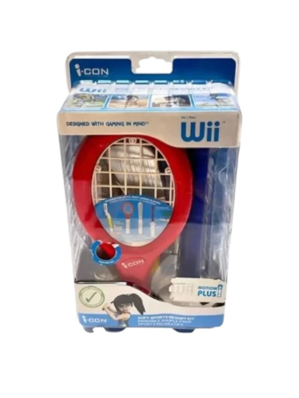 Icon  Nintendo Wii Resort Kit Racquet Golf Baseball Sword‎ Isight Handle Kit New
